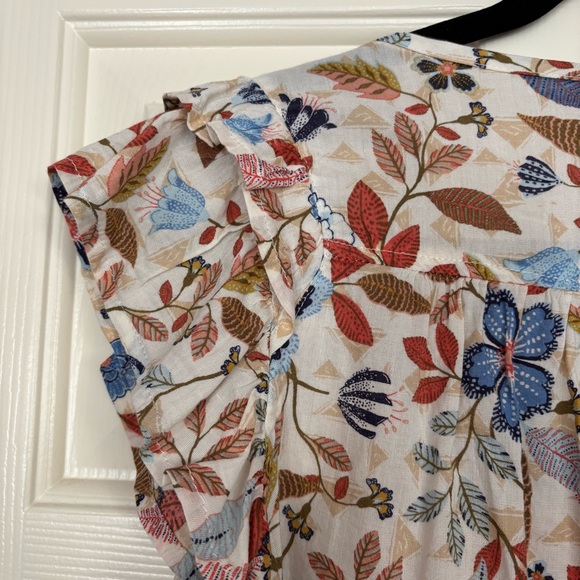 Old Navy Ruffle-Trim Smocked Floral Top - Picture 8 of 9